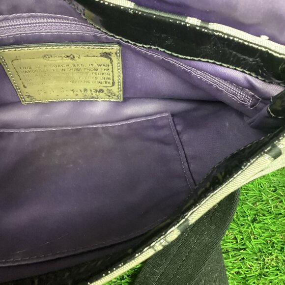 Coach Poppy Signature Print Shoulder Bag Vintage - Picture 11 of 14